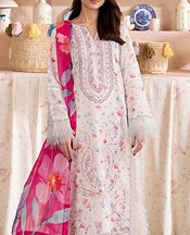 Humdum White Lawn Suit- Pakistani Lawn Dress