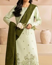 Humdum Ivory Dhanak Suit- Pakistani Winter Clothing