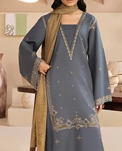 Humdum Grey Wool Suit- Pakistani Winter Dress