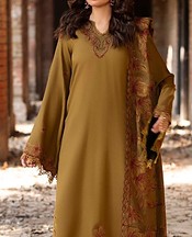 Humdum Olive Karandi Suit- Pakistani Winter Clothing