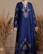 Humdum Blue Karandi Suit- Pakistani Winter Clothing