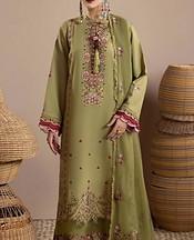 Humdum Green Karandi Suit- Pakistani Winter Clothing