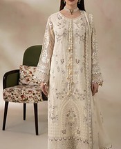 Off White Chiffon Suit