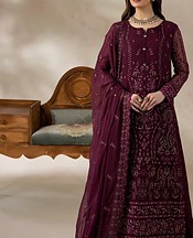 Wine Berry Chiffon Suit