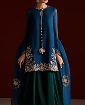 Zinc Blue Chiffon Suit