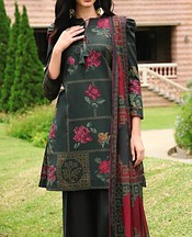 Jazmin Charcoal Lawn Suit- Pakistani Designer Lawn Suits