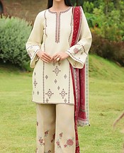 Jazmin Off White Lawn Suit- Pakistani Lawn Dress