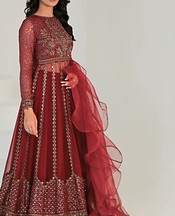 Wine Red Chiffon Suit