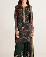 Dark Green Chiffon Suit