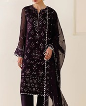 Egg Plant Chiffon Suit