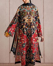 Multicolor Raw Silk Suit