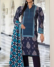 Khas Navy Khaddar Suit- Pakistani Winter Dress