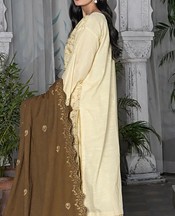 Khas Cream/Brown Khaddar Suit- Pakistani Winter Dress