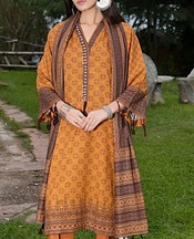 Khas Faded Orange Khaddar Suit- Pakistani Winter Clothing