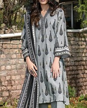 Khas Grey Khaddar Suit- Pakistani Winter Dress