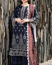 Khas Black/Off White Khaddar Suit- Pakistani Winter Dress