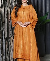 Khas Cadmium Orange Khaddar Suit- Pakistani Winter Dress