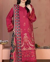 Khas Deep Carmine Khaddar Suit- Pakistani Winter Clothing