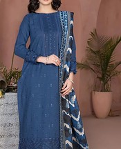 Khas Denim Blue Khaddar Suit- Pakistani Winter Clothing