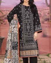 Khas Black/Off White Khaddar Suit- Pakistani Winter Dress