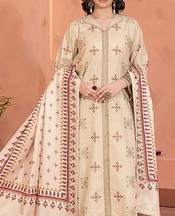 Khas Ivory Khaddar Suit- Pakistani Winter Dress