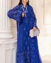 Royal Blue Chiffon Suit