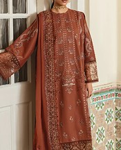 Marjjan Rust Karandi Suit- Pakistani Winter Clothing