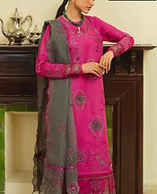 Marjjan Cerise Pink Karandi Suit- Pakistani Winter Dress