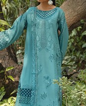 Marjjan Moonstone Blue Karandi Suit- Pakistani Winter Clothing