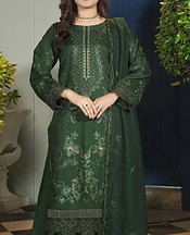 Marjjan Lunar Green Viscose Suit- Pakistani Winter Dress