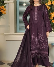 Marjjan Plum Purple Viscose Suit- Pakistani Winter Clothing