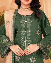 Marjjan Mineral Green Viscose Suit- Pakistani Winter Clothing