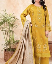Marjjan Mustard Viscose Suit- Pakistani Winter Clothing