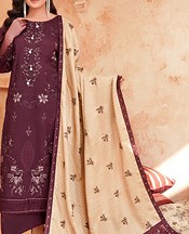 Marjjan Wine Berry Viscose Suit- Pakistani Winter Clothing