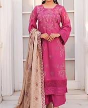 Marjjan Cerise Pink Viscose Suit- Pakistani Winter Dress