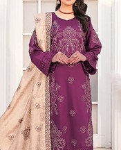Marjjan Plum Viscose Suit- Pakistani Winter Dress