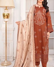 Marjjan Rust Viscose Suit- Pakistani Winter Clothing