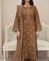 Marjjan Brown Viscose Suit- Pakistani Winter Dress