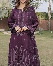 Marjjan Plum Purple Viscose Suit- Pakistani Winter Dress