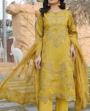 Marjjan Old Gold Viscose Suit- Pakistani Winter Clothing