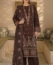 Marjjan Brown Viscose Suit- Pakistani Winter Clothing