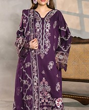 Marjjan Plum Purple Viscose Suit- Pakistani Winter Dress