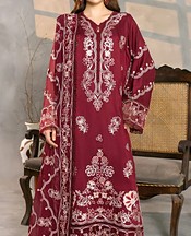 Marjjan Wine Red Viscose Suit- Pakistani Winter Clothing