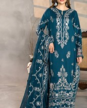 Marjjan Teal Blue Viscose Suit- Pakistani Winter Clothing