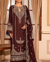 Marjjan Wine Berry Viscose Suit- Pakistani Winter Dress