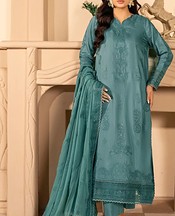 Marjjan Teal Viscose Suit- Pakistani Winter Dress