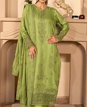 Marjjan Viscose Light Olive Suit- Pakistani Winter Dress