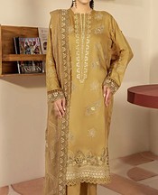 Marjjan Sand Gold Viscose Suit- Pakistani Winter Dress
