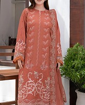 Marjjan Orange Salmon Viscose Suit- Pakistani Winter Dress