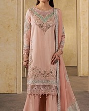 Maryum n Maria Light Pink Silk Organza Suit- Pakistani Chiffon Dress